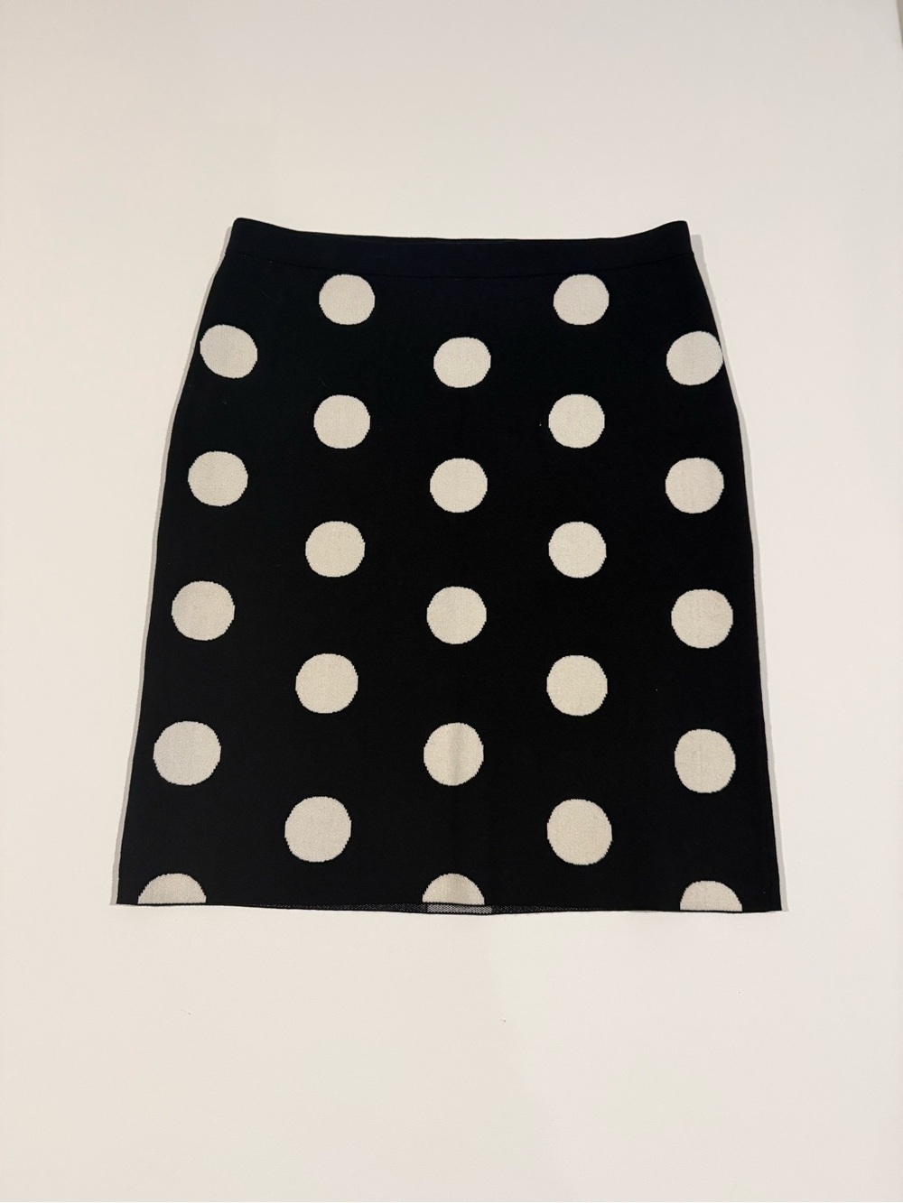 Ann Taylor Factory Black and White Polka Dot Pencil Skirt